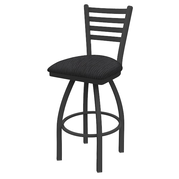 25" Swivel Counter Stool, Pewter Finish, Graph Anchor Seat
